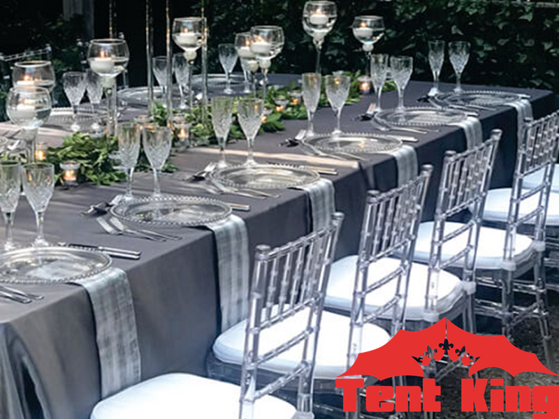 Goldtrim Chairs Tables for Hire Phoenix Chairs, Wimbledon Chairs, Tiffany, Glass Glossy Tables