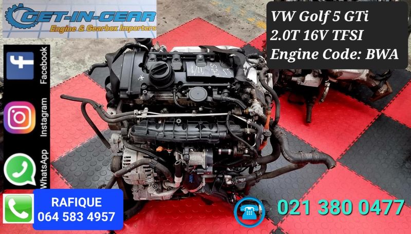 VW Golf 5 Gti BWA 2.0T LOW MILEAGE IMPORT Engine - GET IN GEAR