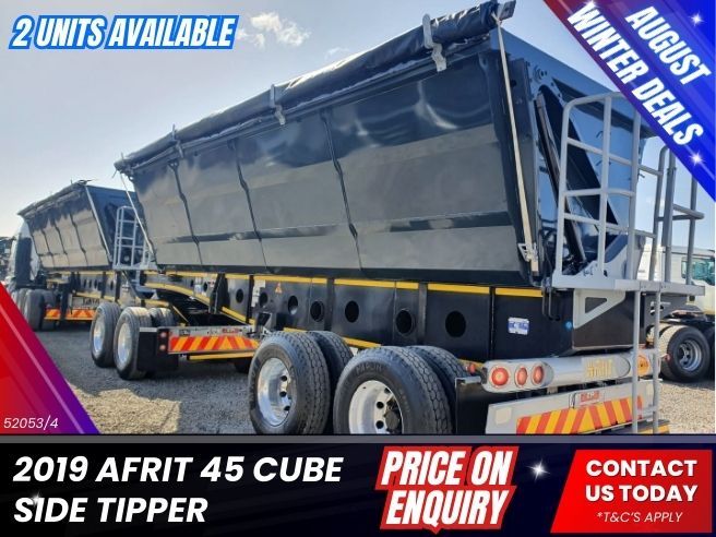 2019 AFRIT 45 CUBE SIDE TIPPER TRAILER