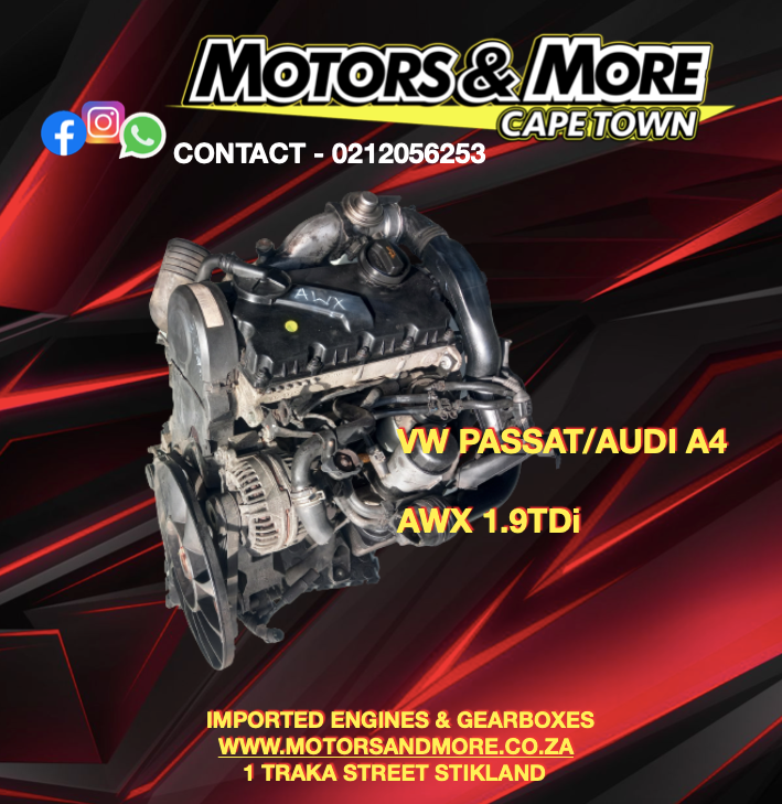 VW Passat/Audi A4 AWX 1.9TDi Engine For Sale