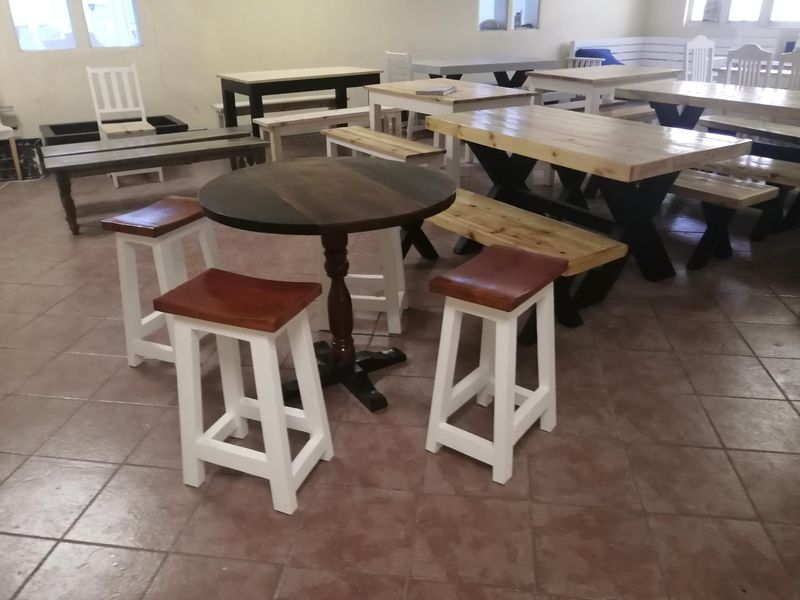 Bar stools and servers