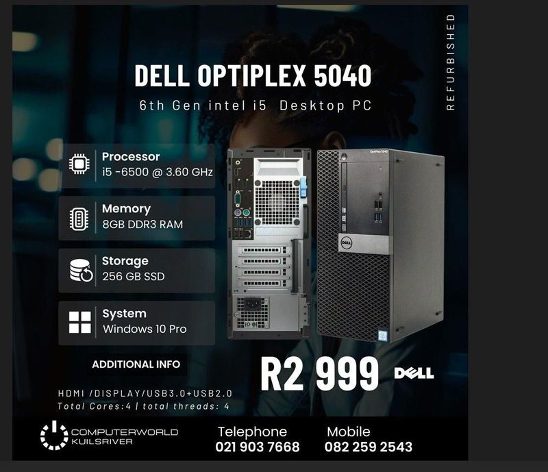 i5 6th gene Dell Optiplex 5040 (Refurbished)