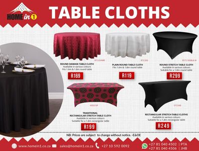 Tablecloths and Chair Covers