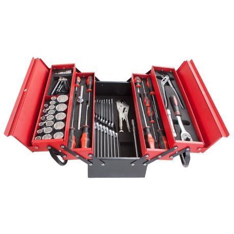 Waco - 64 Piece Mechanic Tool Box / Tool Assortment - 5 Tray Tool Box Set