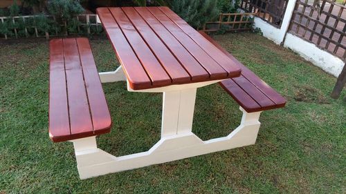Wooden Patio Benches And Table..... Website: Www.vmbenches.co.za