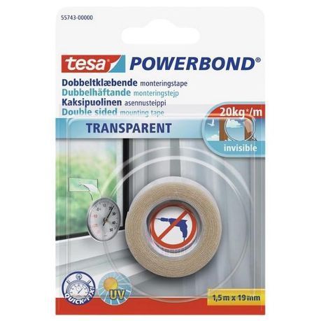 Tesa - Double Sided Mounting Tape / Transparent Powerbond 19mm x 1.5m