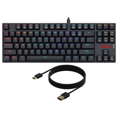 Redragon-Tenkeyless Gaming Keyboard With Sparkfox USB-A to Type-C- Cable