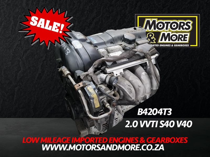 Volvo B4204T3 2.0 VVTI V40 S40 Engine For Sale No Trade in Needed