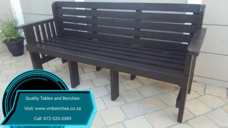 WOODEN PATIO and GARDEN BENCHES.... www.vmbenches.co.za