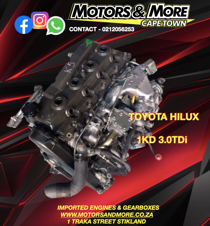 Toyota Hilux 1KD 3.0 D4D HBS Engine For Sale