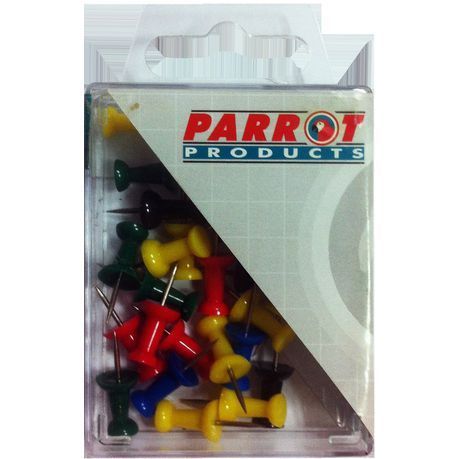Parrot Thumbtacks - Assorted (Pack of 30)