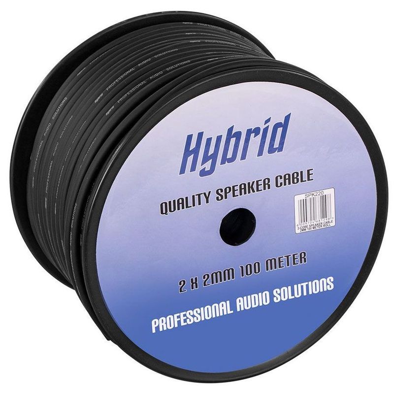 Hybrid 2x2mm Speaker Cable - 100m