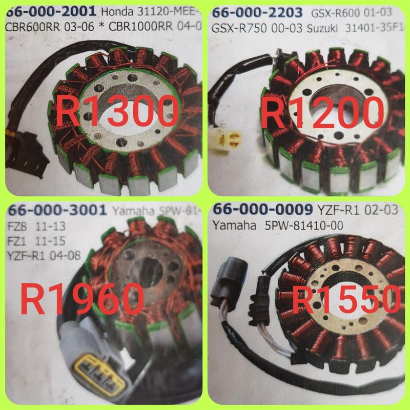 Stators.Starter Relay,Regulators for bikes