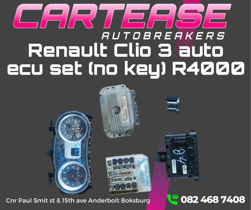 RENAULT CLIO 3 AUTO ECU SET (NO KEY)