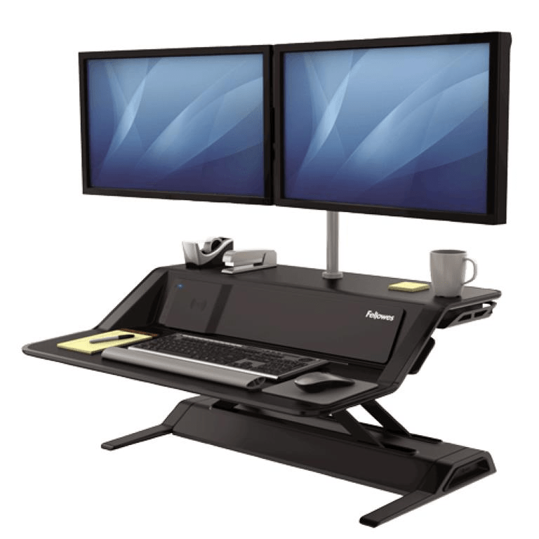 Fellowes Lotus DX Sit-Stand Workstation Black 8081001 - Brand New