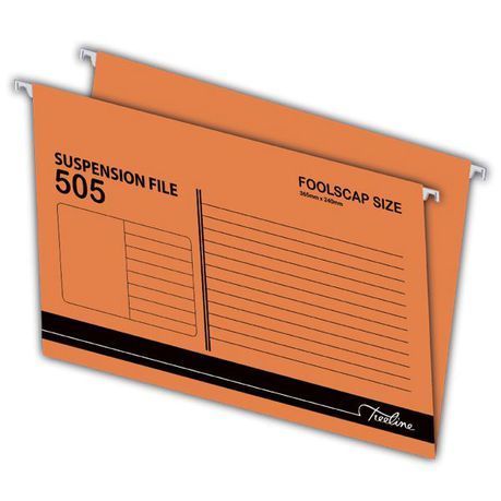 Treeline - Foolscap Suspension File, Orange Box of 25