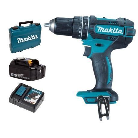 Makita - Cordless Impact Drill, Charger &amp;  3Ah Replacement Battery