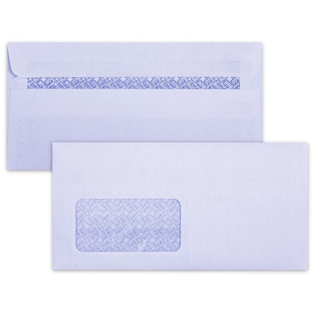 LEO Envelopes - White Window Self Seal Envelopes (Box of 500)