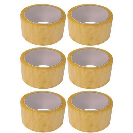 Source Direct - Packaging Tape (Clear Tape) 48mm x 50m - Pack of 6