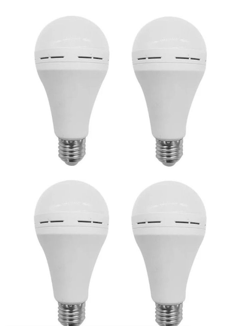E27 LED Rechargeble Globe 12W - Emergency Bulb 4 Pack - Hello Today Emergency Light Bulb Cool White
