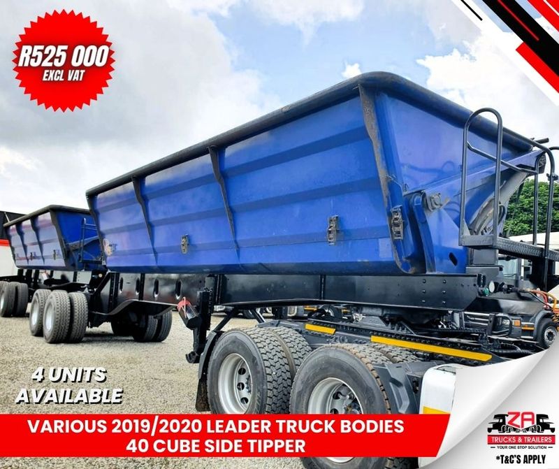 2019 LEADER TRAILER BODIES *40 CUBE SIDE TIPPERS