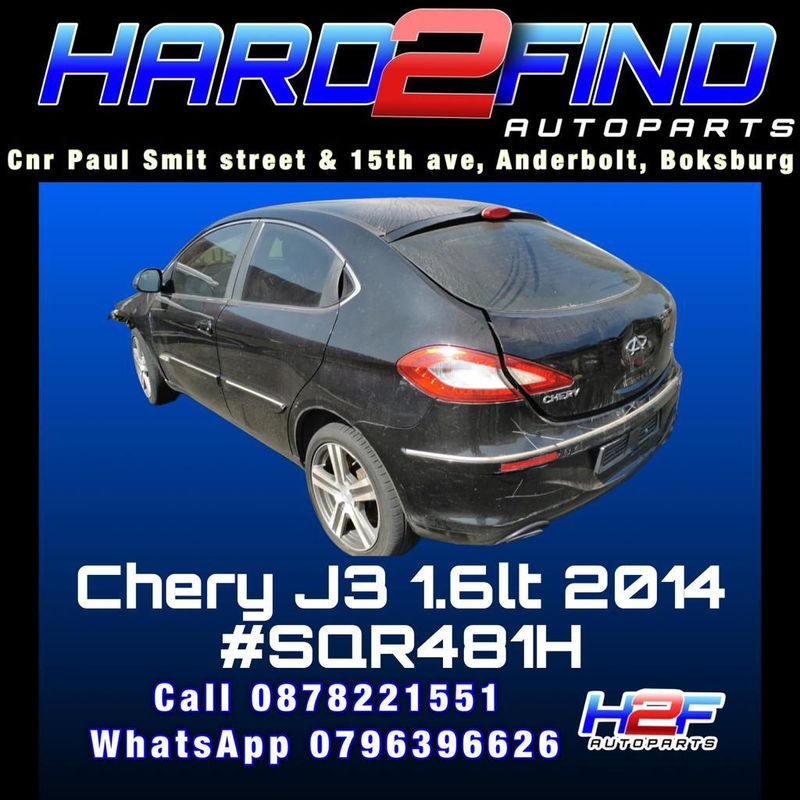 CHERY J3 1.6LT 2014 #SQR481H STRIPPING FOR SPARES