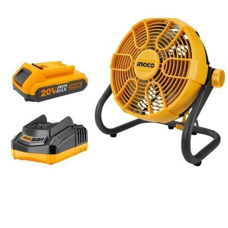 INGCO - Cordless Fan With Battery (2.0Ah) and Charger