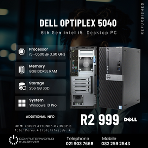 I5 6th Gene Dell Optiplex 5040 Mid Towers For R2999