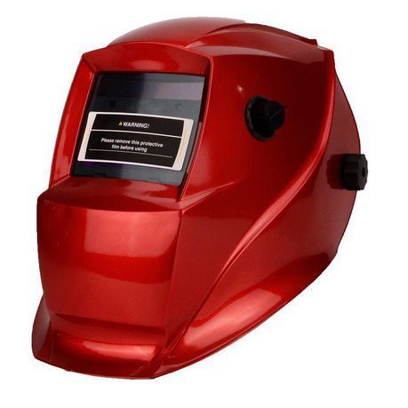 Matweld - Welding and Grinding Helmet - Auto Darkening and Adjustable (Red)