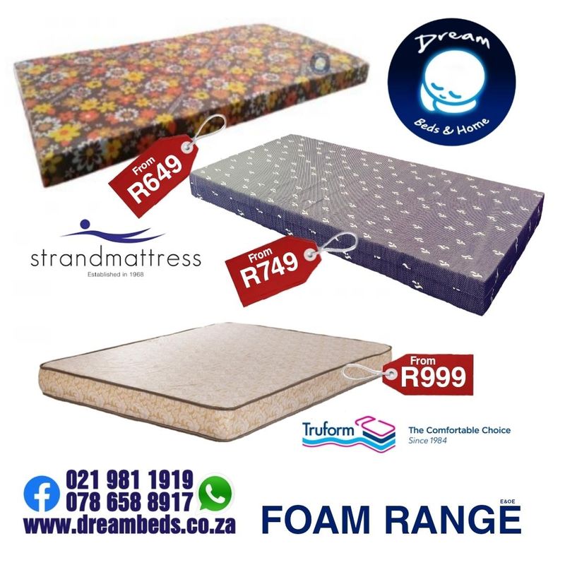 Mattresses from R649 Beds from R1899 - Quality Brands