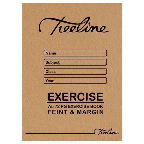 Treeline - Exercise Books A5 72 pg Feint &amp;  Margin (Pack of 20)