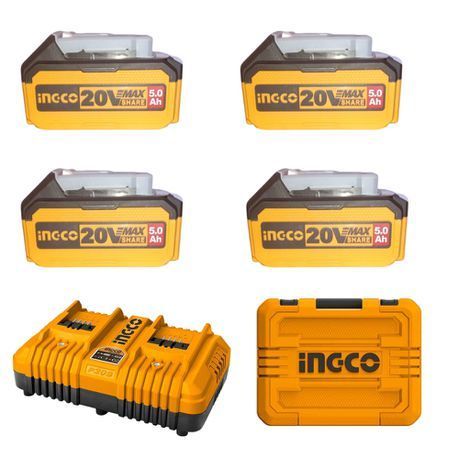 Ingco - P20S Lithium-Ion Battery and Charger Kit - 5.0Ah