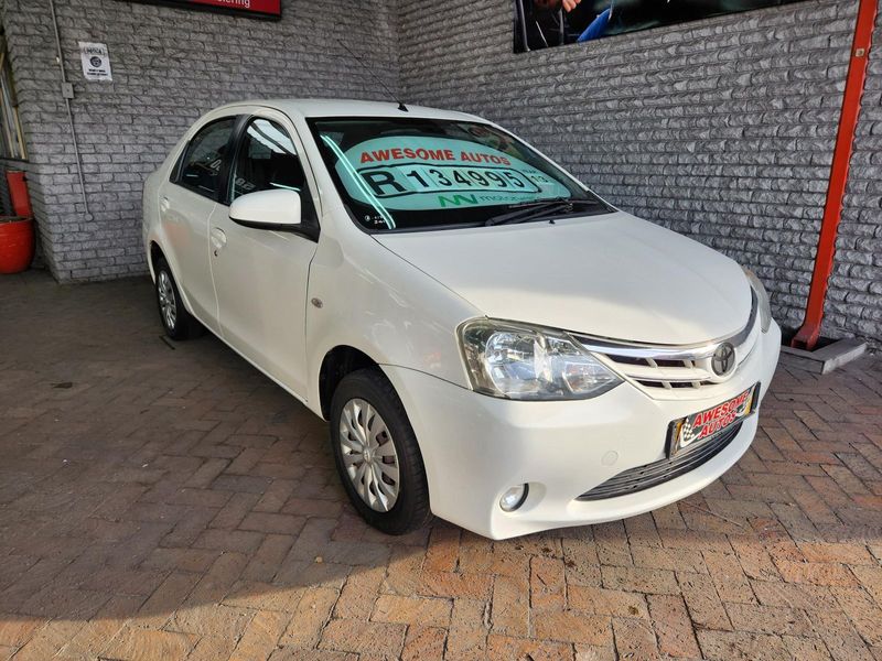 White Toyota Etios 1.5 Xi with 131793km available now! CALL AWESOME AUTOS 0215926781