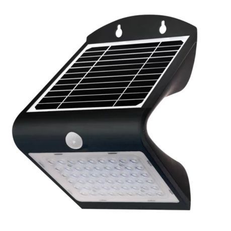 Flash - Solar - LED Wall Light - 3W - Butterfly Style - Black