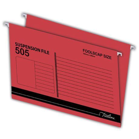 Treeline - Foolscap Suspension File Red 505 ,Box of 25