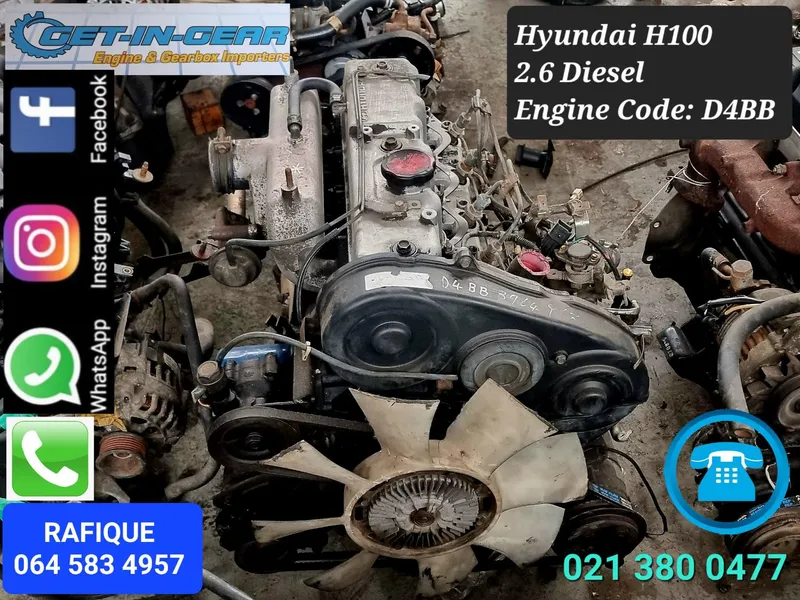 Hyundai H100 2.6D D4BB LOW MILEAGE IMPORT Engine - GET IN GEAR