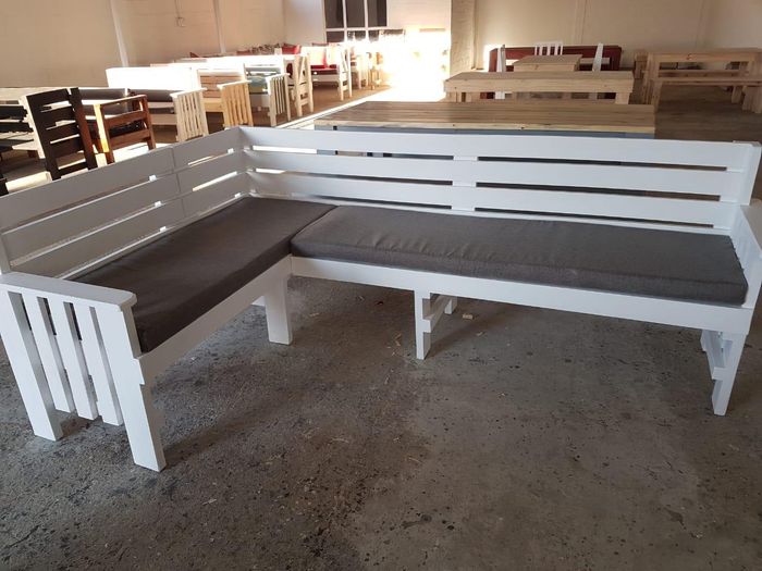 L shaped deals outdoor bench