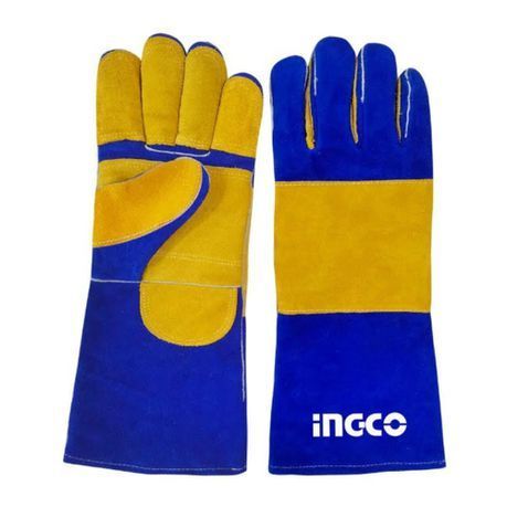 Ingco - Welding Glove - Royal Blue Leather - 16&#34;