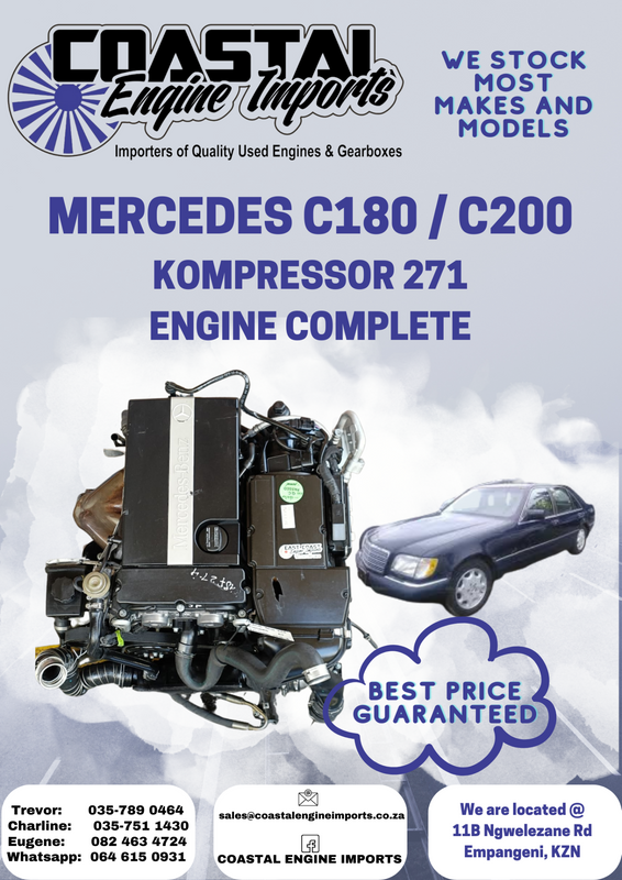 MERCEDES C180/C200 KOMPRESSOR 271-ENGINE COMPLETE