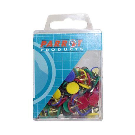 Parrot Products Drawing Pins (Boxed Pack 100 - Assorted)