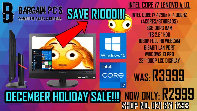 SALE!!! LENOVO TINKCENTRE M93Z | CORE i7 4790s ALL-IN-ONE PC!!!