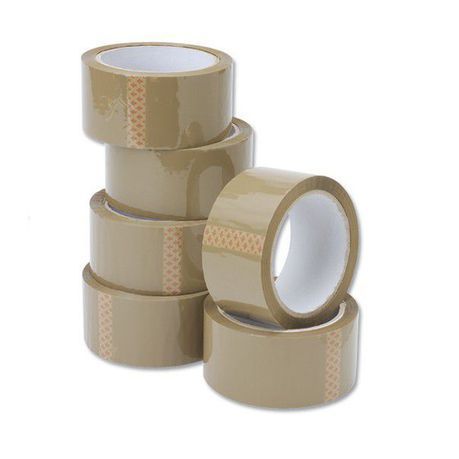 Packaging Tape Clear 48mm x 100m Brown (Pack of 6)