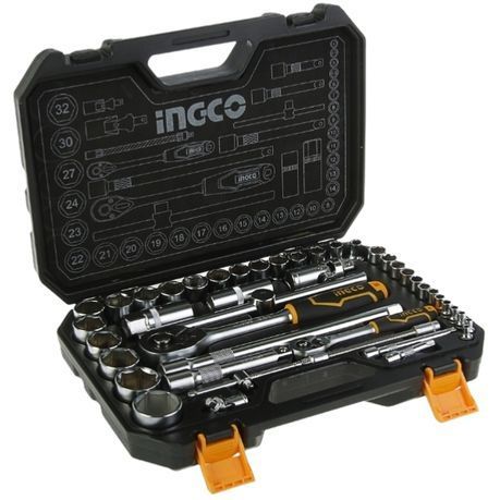 Ingco - Socket Set - (44 Pieces 1/4-Inch &#43; 1/2-Inch)