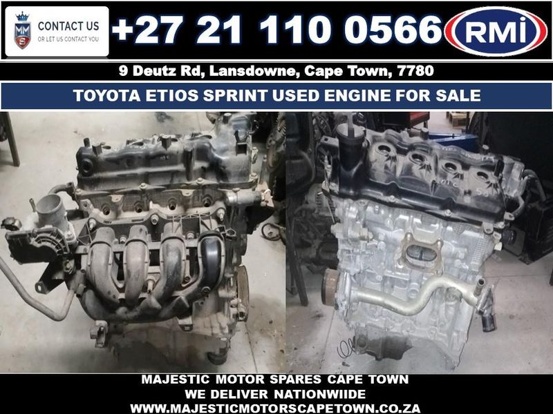 Toyota Etios sprint Used manual engine for sale  Toyota Etios Used Spares / Toyota Etios  Used Parts