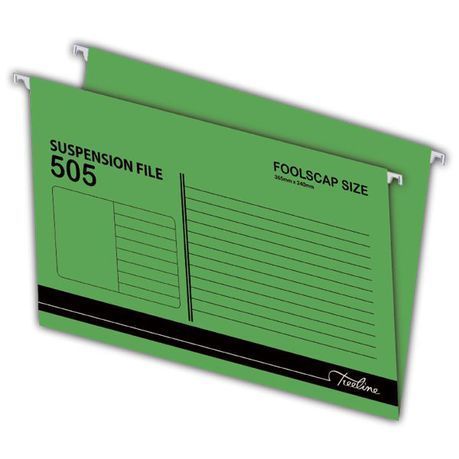 Treeline - Green Foolscap Suspension File 505 , Box of 25