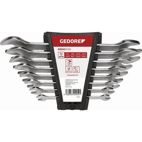 Gedore Red 8-Piece Double Open-Ended Spanner Set