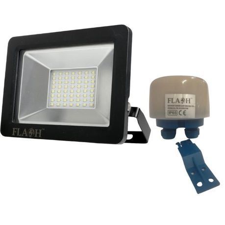 Flash - LED Slim Floodlight 30W and Day/Night Motion Sensor