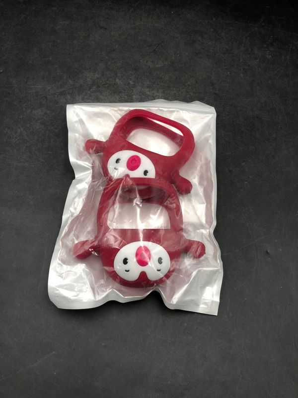 Nearly New BPA Free Silicone Never Drop Penguin Teether For Babies - Red - 3-9 months -