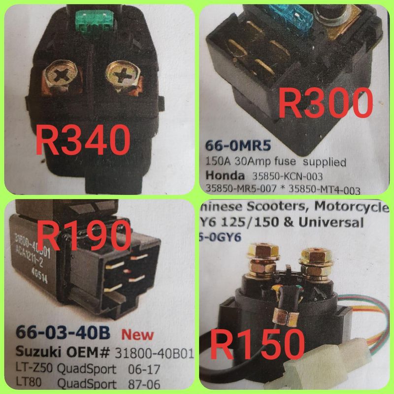 Stators.Starter Relay,Regulators for bikes