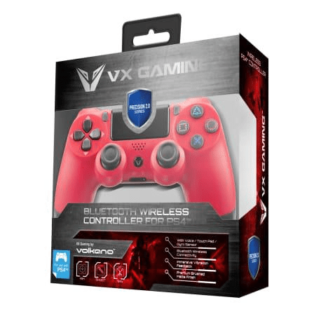 Volkano VX Gaming Precision 2.0 Series Wireless Playstation 4 Controller Red Black VX-169-RDBK - Bra